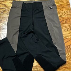 Kerrits Equestrian Black and Gray Riding Tights size L